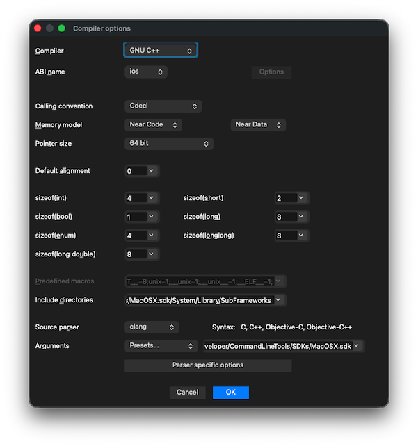 Compiler Options